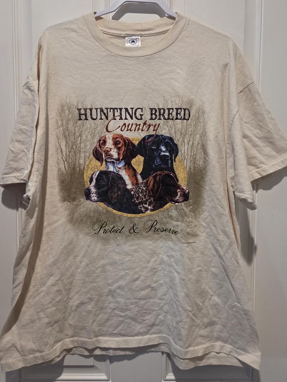 Hunting Breed Country Jon Q Wright/Bob Schmidt Vintage Dogs Delta Tee Shirt 2XL